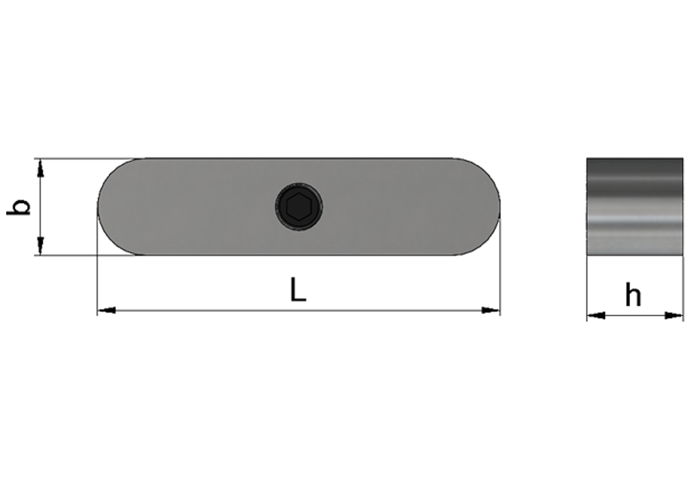 Passfeder Federkeil 6 x 6 x 25 mm - DIN 6885 Form A Stahl